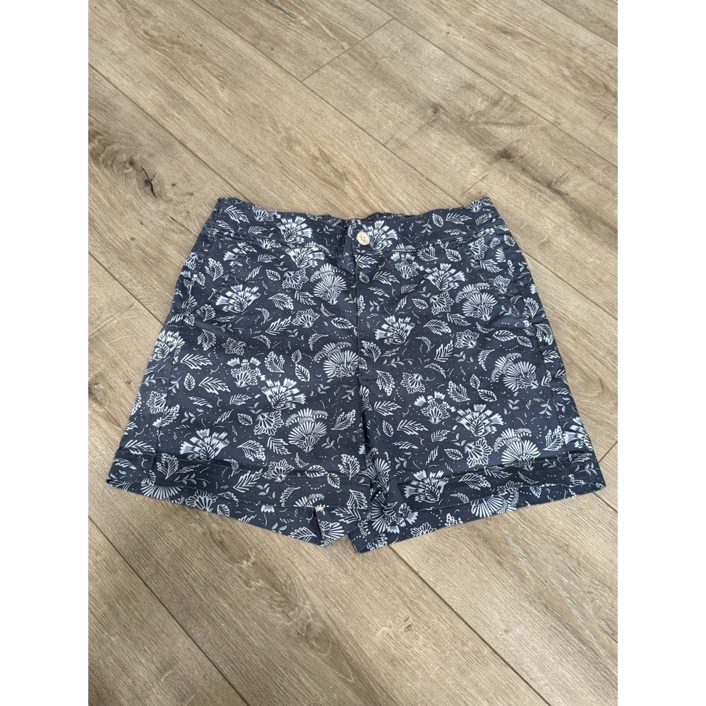 Jachs Women's Size‎ Small Blue Floral Printed Chino Shorts NWT